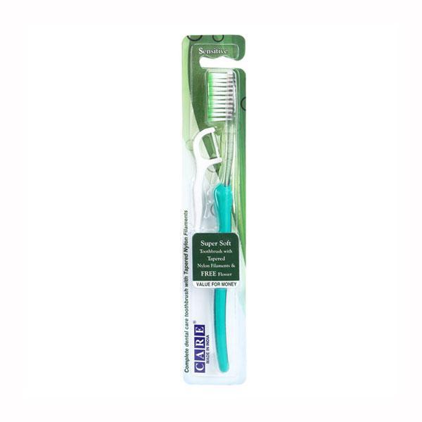 Care Sensitive Toothbrush with Floss Pick - Toothbrushes