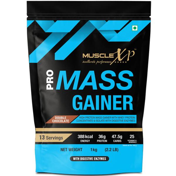 Netmeds | MuscleXP Pro Mass Gainer - Double Chocolate 1 kg