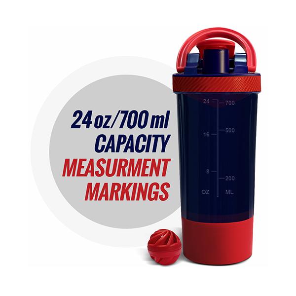 MuscleXP Power XP Gym Shaker - Blue & Red 700 ml - Workout Essentials