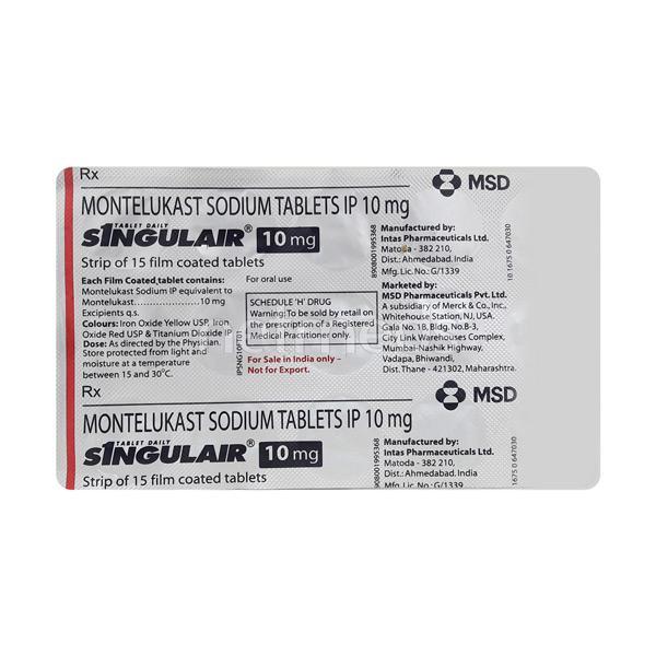 Singulair 10mg Tablet 15'S - Asthma/COPD-Ast