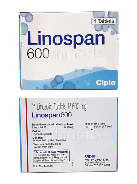 Linospan 600mg Tablet 4'S - Bacterial Infections-OAB