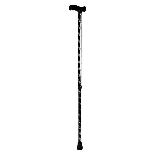 Netmeds | Paxmax Premium Aluminum L Type Walking Stick - Black Carving