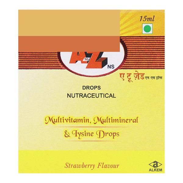 A TO Z NS Strawberry Flavour Drops 15ml - Supplements-Vam