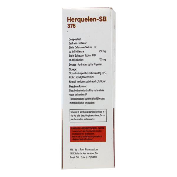 HERQUELEN SB 375 Injection 1's - Bacterial Infections-Cep