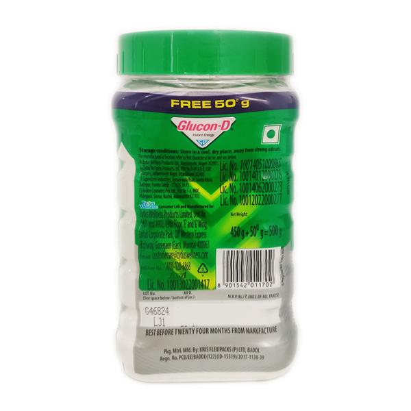 Glucon-D Instant Energy Powder - Regular (Jar) 450 g - Energy Drinks