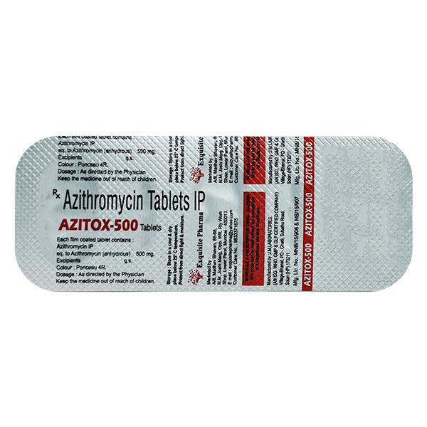 AZITOX 500mg Tablet 3's - Bacterial Infections-Mac