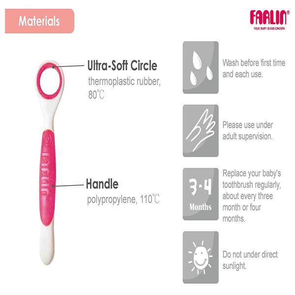 Farlin Rubber Tongue Cleaner (Stage 1) 1's - Baby Oral Care