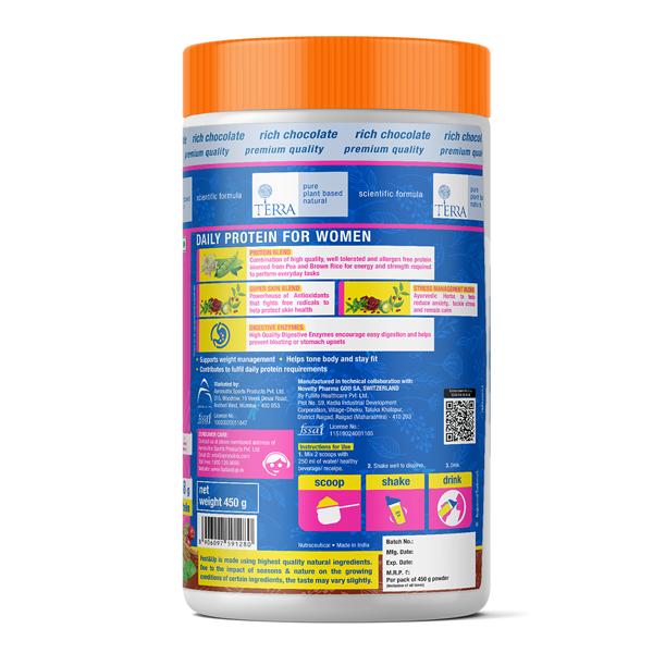 Fast&Up Plant Protein for Women - Chocolate Flavour 450 gm - Protein Drink
