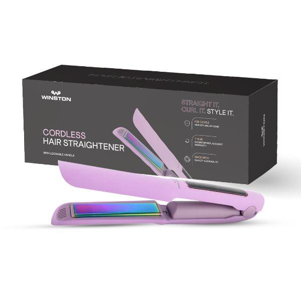 Netmeds | Winston Cordless Rechargeable Hair Straightener - Lavender