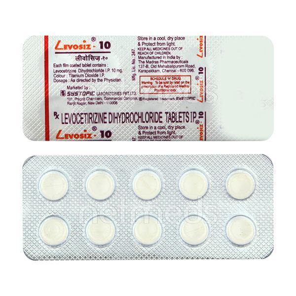 Levosiz 10mg Tablet 10'S - Allergies-Ant