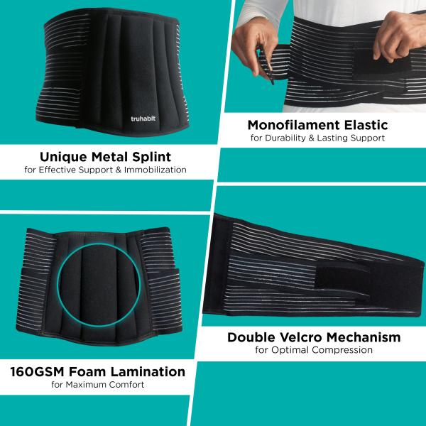 TruHabit Lumbar Sacral Belt (XXL) 1's - Back/Abdomen Supports