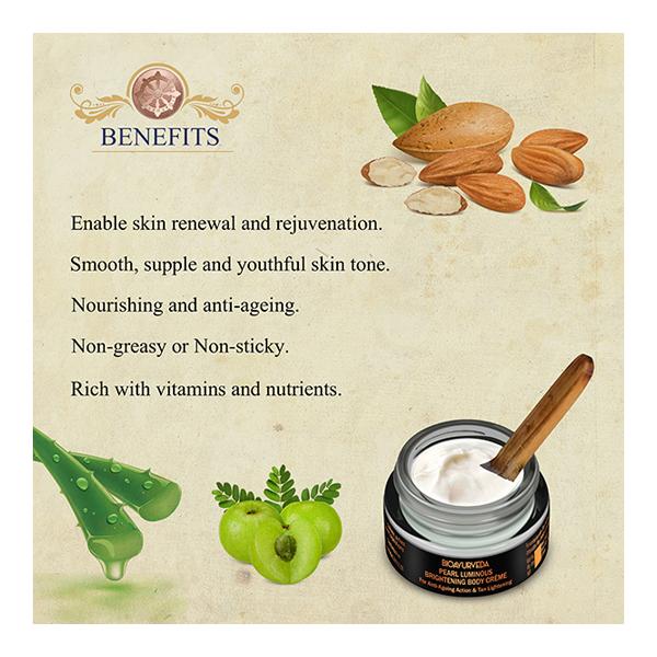 Bioayurveda Pearl Luminous Brightening Body Creme 20 gm - Lotions & Creams