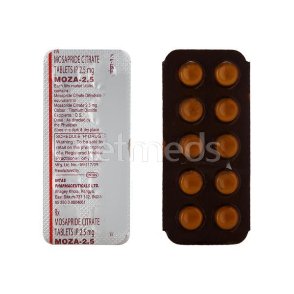 Moza 2.5mg Tablet 10'S - Gastro Intestinal Motility Disorders-GIT