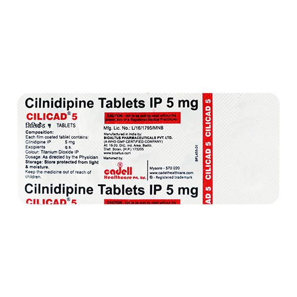 CILICAD 5 Tablet 10's - Hypertension-Cal