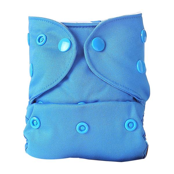 Bumberry New Born Reusable Diaper Cover with 1 Bamboo Insert - Blue - Diapers & Wipes