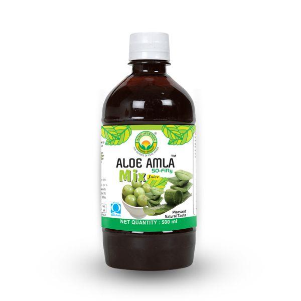 Basic Ayurveda Aloe Amla 50-Fifty Mix Juice 500 ml - Ayurvedic Juices