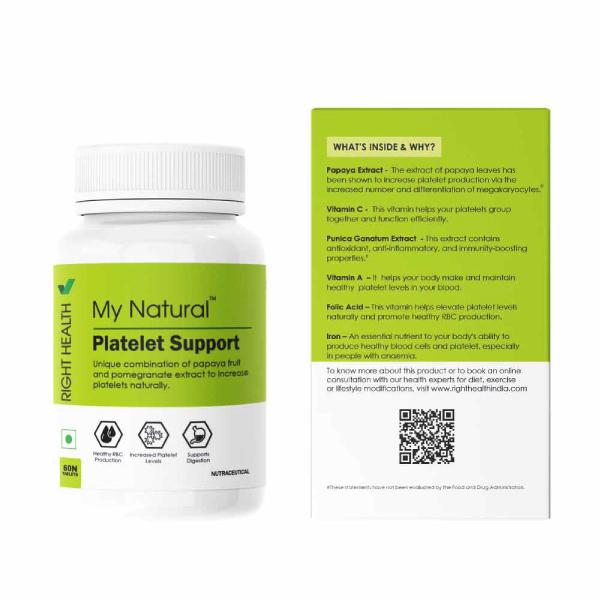 My Natural Platelet Support Tablet 60's - Vital Health