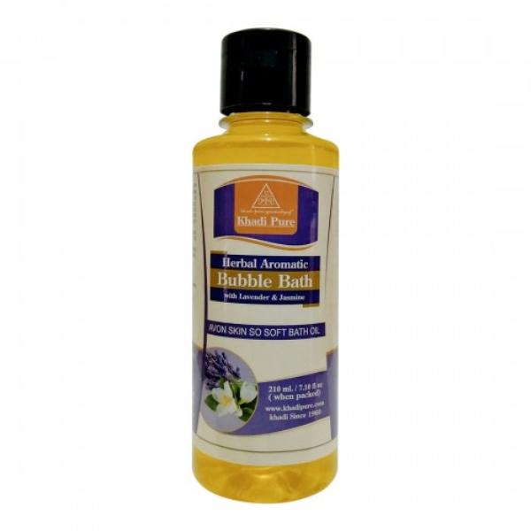 Khadi Pure Herbal Aromatic Bubble Bath Oil - Lavender & Jasmine 210 ml