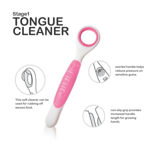 Farlin Rubber Tongue Cleaner (Stage 1) 1's - Baby Oral Care