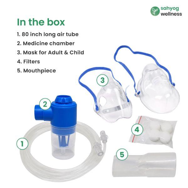 Sahyog Wellness Nebulization Kit with Chamber for Child and Adult - Blue 1's - Nebulizers / Vaporizer