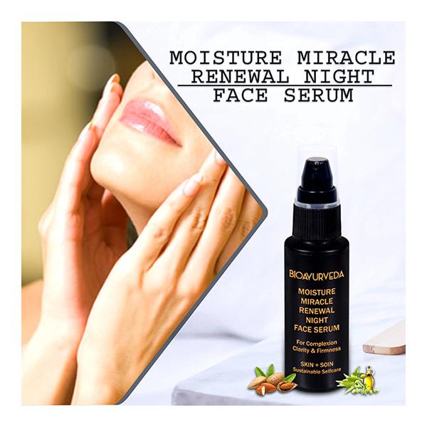 Bioayurveda Basics Moisture Miracle Renewal Night Face Serum 30 ml - Face Serum