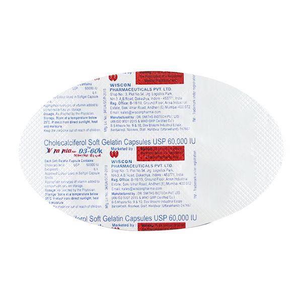 VIMINTA D3 60k Capsule 4's - Supplements-Vit