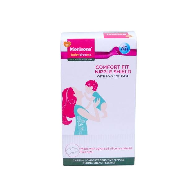 Netmeds | Morisons Baby Dreams Comfort Fit Nipple Shield With Hygiene Case - Free Size 1's