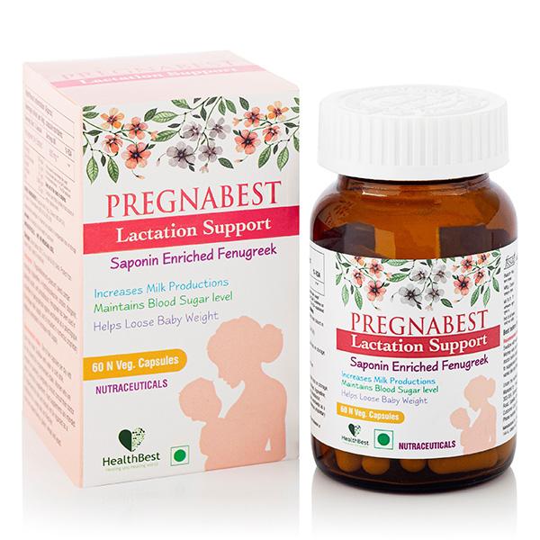 HealthBest Pregnabest Lactation Support Veg Capsule 60's - Multi-Vitamins
