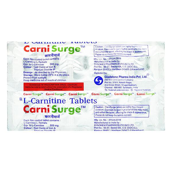 Carnisurge 500mg Tablet 10'S - Supplements-Ent