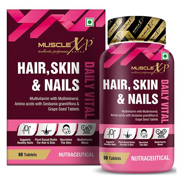 Netmeds | MuscleXP Daily Vital Hair, Skin & Nails Tablet 60's