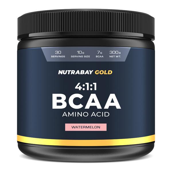 Netmeds | Nutrabay Gold BCAA Amino Acid Powder - Watermelon Flavour 300 gm