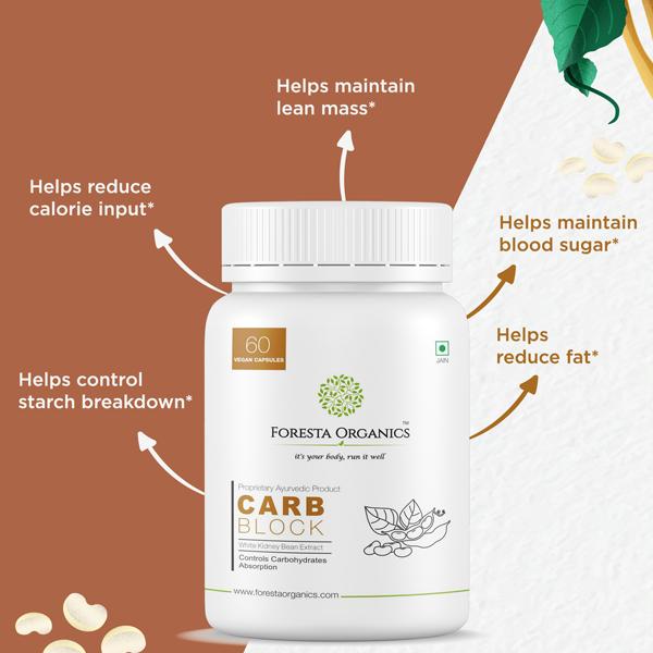 Foresta Organics Carb Block Vegan Capsule 60's - Health Products