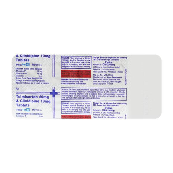 Twintel 40mg Tablet 10'S - Hypertension-Ang