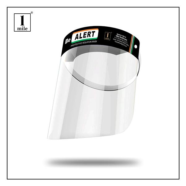 Netmeds | 1Mile Protective Face Shield - Be Alert (400 Micron) 10's