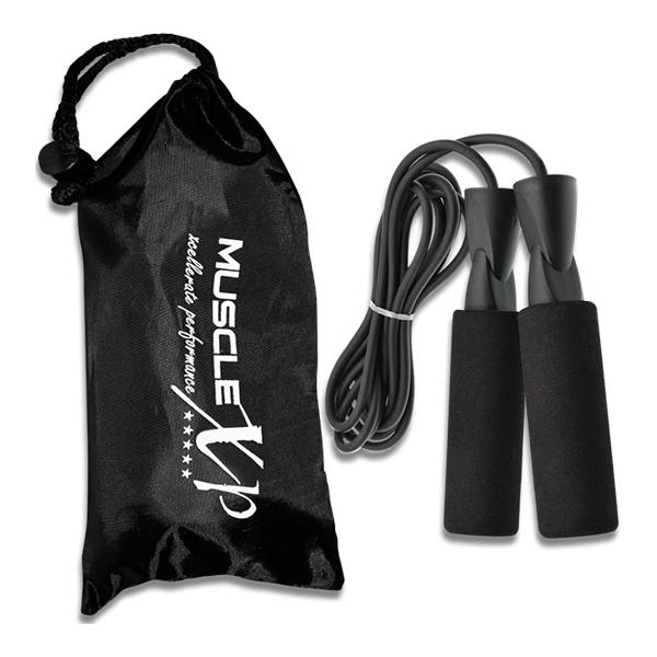Netmeds | MuscleXP Skipping Rope (Jumping Rope) with Foam Handles - Black 1's