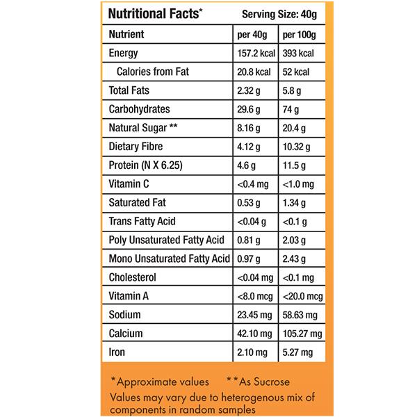 Joyful Inside Instant Ragi Oatmeal - Mango Cardamom Almond 320 gm - Nutritional Bars