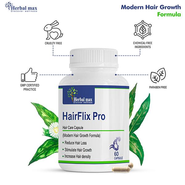 Herbal Max HairFlix Pro Hair Care Capsule 60's - Hair & Skin