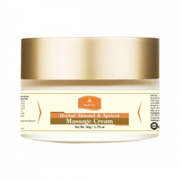 Netmeds | Khadi Pure Herbal Massage Cream - Almond & Apricot 50 gm
