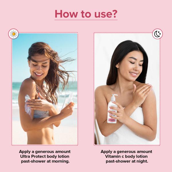 CGG Cosmetics 1% Retinol Serum in Body Lotion 200 ml + CGG Cosmetics Ultra Protect Body Lotion SPF 50 PA+++ Protection 200 ml (Combo Pack) 400 ml - Lotions & Creams