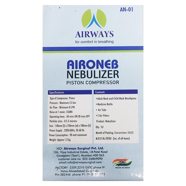 Airways Aironeb Piston Compressor Nebulizer (AN-01) 1's - Device - S