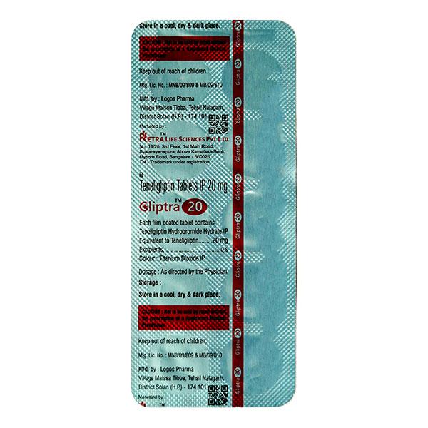 GLIPTRA 20mg Tablet 10's - Diabetes-Ant