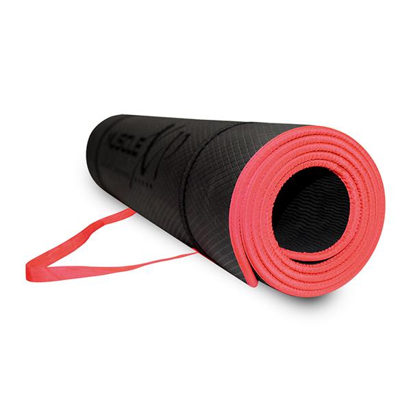 MuscleXP EVA Yoga Mat with Carrying Strap - Black 1's - Workout Essentials