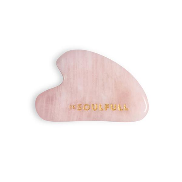 Netmeds | Be Soulfull Gua Sha Face Massaging Stone - Natural Rose Quartz 155 gm