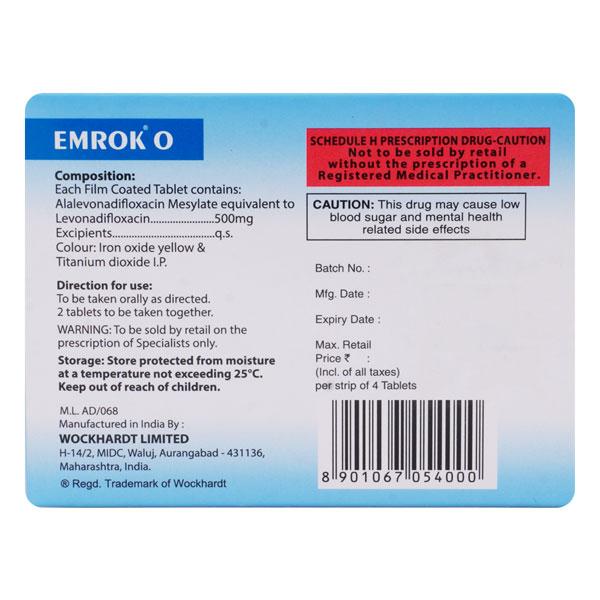 EMROK O Tablet 4's - Bacterial Infections-Qui