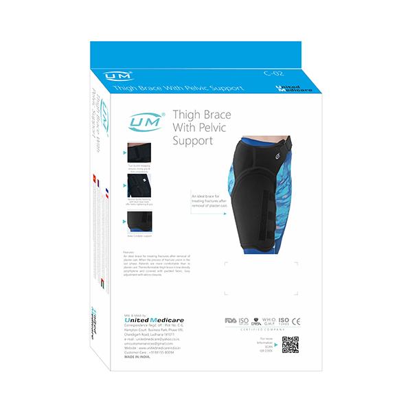 UM Thigh Brace with Pelvic Support (C02) (L) - Left - Knee/Leg Supports