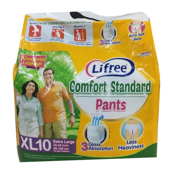 Netmeds | Lifree Comfort Standard Adult Diaper Pants (XL) 10's
