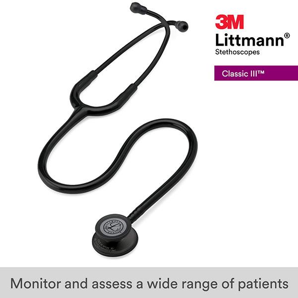 3M Littmann Classic III Stethoscope - Black Edition 27 inch (5803) - Stethoscopes