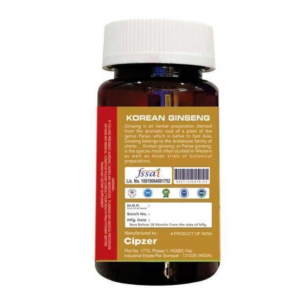 Cipzer Korean Ginseng Energy Booster Capsule 60's - Speciality Medicine