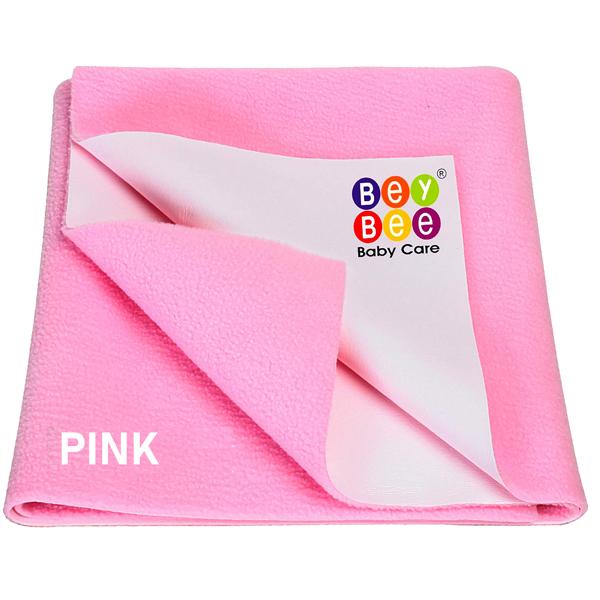 Netmeds | BeyBee Baby Care Waterproof Bed Protector Sheet - Pink (M) 2's