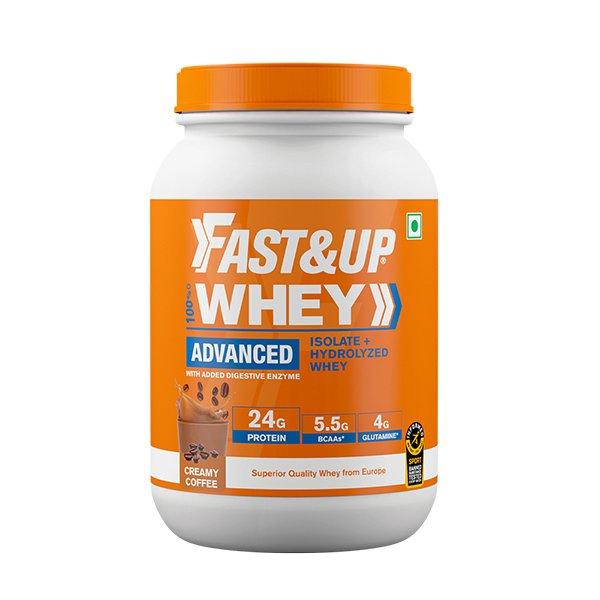 Netmeds | Fast&Up Whey Advanced Protein Powder - Creamy Coffee Flavour 912 gm